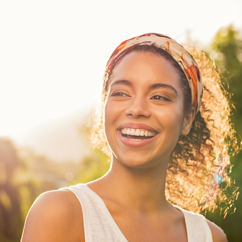 Benefits of Hypnosis Happy Lady